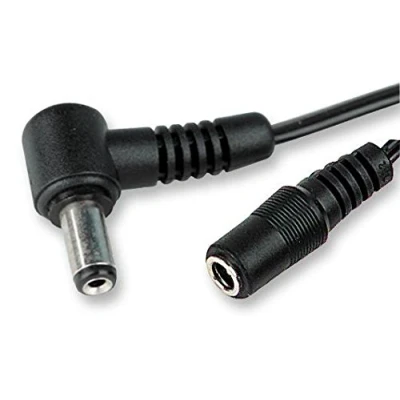 Image of Pro Elec PSG02089 2.1 mm Right Angled male to Female DC Power Extension Cable, 1 m