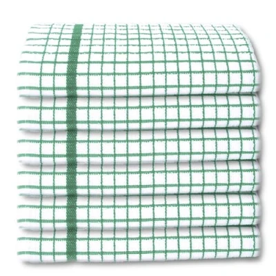 Image of A &amp; B TRADERS 100% Cotton Terry Towelling Tea Towels Pack of 6 Kitchen Hand Dish Cloth Super Absorbent Soft Touch (Blue)