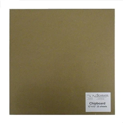 Image of SPC Light Chipboard Sheets 12 x Inches, 25 per Package (Tan Chip 12), Brown