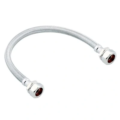Image of Pack of 2 15mm x 900mm Flexible tap Hose WRAS (Known as connectors / 22mm Connector Also Available in 15mm, 22mm, 1/2 inch, 3/4 300mm and 500mm)