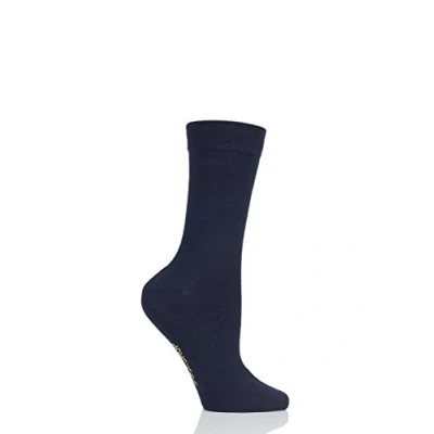 Image of 1 Pair In The Navy Colour Burst Bamboo Socks with Smooth Toe Seams Ladies 4 8 SOCKSHOP