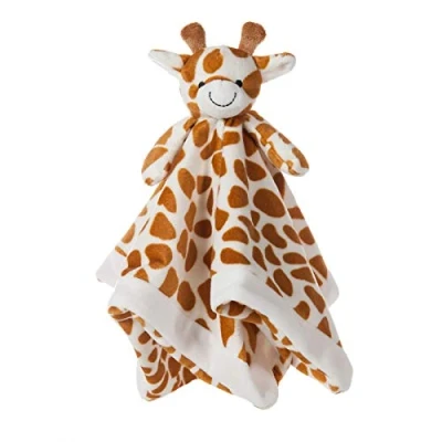 Image of Apricot Lamb Luxury Snuggle Plush Cute Giraffe Infant Stuffed Animals Security Blanket Nursery Character (Yellow Giraffe, 14 Inches)