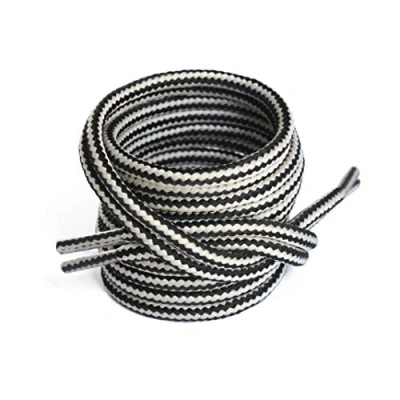Image of Lacestar Hiking Shoe Laces Durable Great for Walkers, Runners &amp; active lifestyles 1 Pair (100cm (39 inches) (S), Black and White)