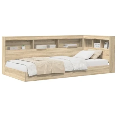 Image of vidaXL Bookcase Bed Sonoma Oak 75x190 cm Engineered Wood