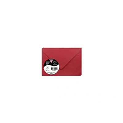 Image of Clairefontaine Ref 5580C Pollen Envelopes (Pack of 20) 75 x 100mm Sized, 120gsm Paper, Gummed Seal, Inkjet &amp; Laser Printer Compatible, Acid Free Intensive Red