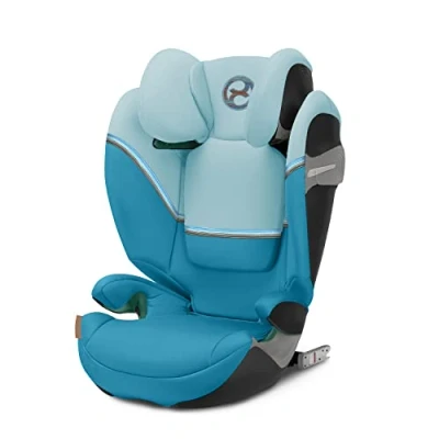 Image of CYBEX Gold child seat Solution S2 i Fix, For cars with and without ISOFIX, 100 150 cm, From approx. 3 to 12 years (15 50 kg), Beach Blue