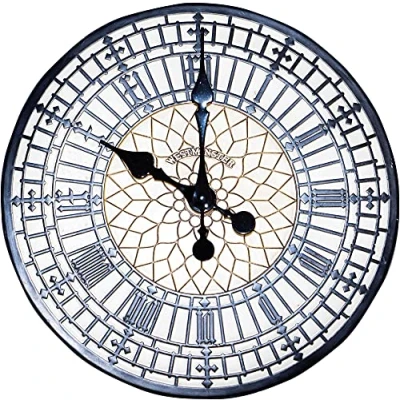 Image of St Helens Home &amp; Garden Big Ben Design Water Resistant Outdoor Clock 300mm / 12&quot; Sit back, relax and let time pass you by