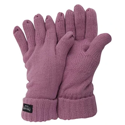 Image of Floso® Ladies/Womens Thinsulate Winter Knitted Gloves (3M 40g) (One size) (Pink)