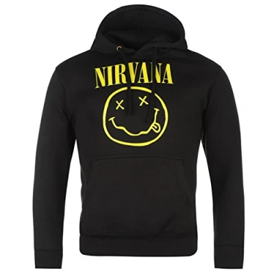 Image of Nirvana Official Smiley Hoodie Hooded Sweatshirt (X Large)