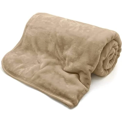 Image of Night Zone Luxury Faux Fur Mink Fleece Throw Over Sofa Bed Soft Warm Blanket (Mink, King (200 x 240 cm))