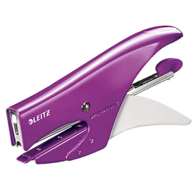 Image of Leitz WOW Stapling Pliers, Uses No. 10 Staples, 15 Sheet Capacity, Metal, Includes Green
