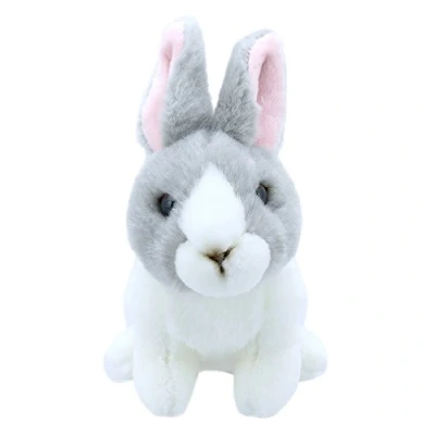 Image of Wilberry Minis Grey &amp; White Rabbit Soft Toy WB005024