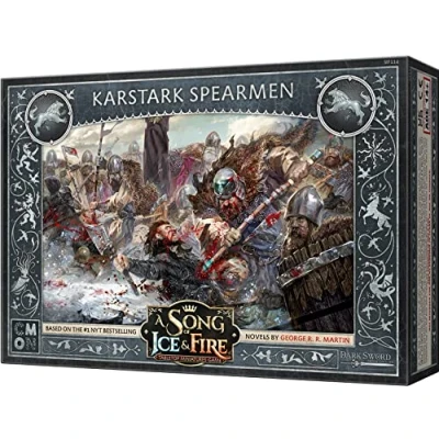 Image of CMON A Song of Ice and Fire Tabletop Miniatures Karstark Spearmen Strategy Game for Teens Adults Ages 14+ 2+ Players Average Playtime 45 60 Minutes Made, (SIF114)