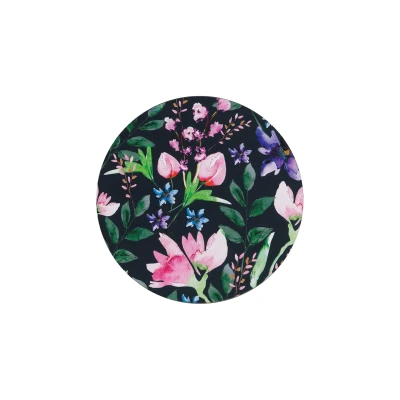 Image of Denby Set Of 6 Dark Floral Round Coasters