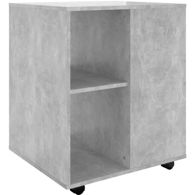 Image of vidaXL Rolling Cabinet Concrete Grey 60x53x72 cm Engineered Wood
