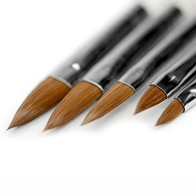 Image of KADS kolinsky sable acrylic brush 5Pcs 2#/4#/6#/8#/10#.acrylic black nail