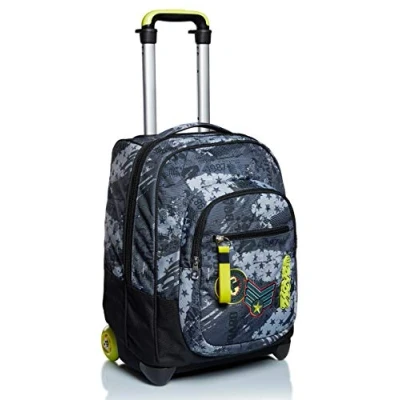 Image of Seven Rolling backpack, FLY STARS Wheeled Book Bag, 2 in 1, Backpack + Trolley, For Teen, Girls&amp;Boys, School, Sport, Free Time, Laptop Sleeve, Italian Design, multicolor
