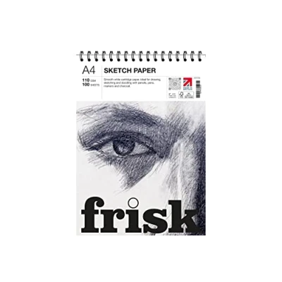 Image of Frisk A4 Cartridge Sketch Paper Pad, White