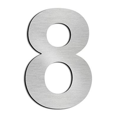 Image of nanlyiau House numbers door Stainless Steel number Made of Solid 304 Floating Appearance in Easy to Install 10in/25.4cm((8)