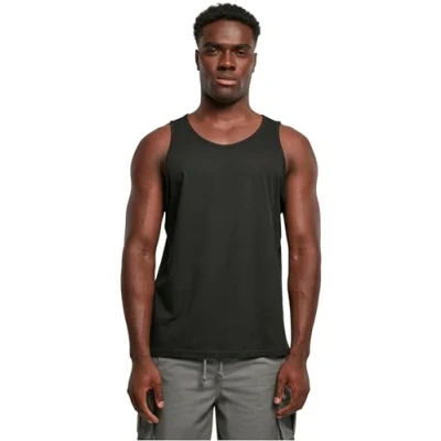 Image of Build Your Brand Men&#039;s Basic Tank T Shirt, Black, XS