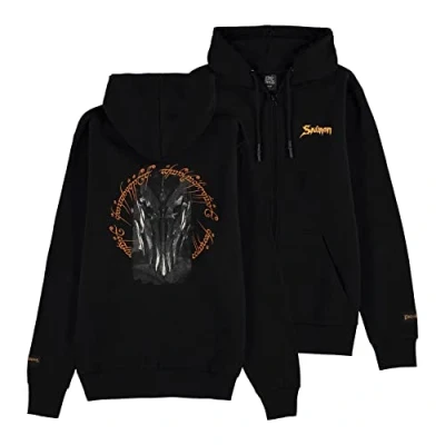 Image of Difuzed Men&#039;s Lord of The Rings Sauron Pull à Capuche Zipper Homme (XL), Black