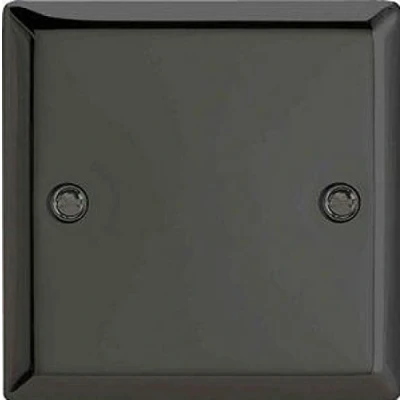 Image of Varilight 1G Blank Plate Iridium Black XISB