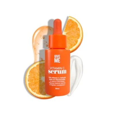 Image of Give Me 10% Vitamin C Illuminating Serum 30ml Skin Care Brightening Serum, Anti Ageing &amp; Exfoliating Treatment Lightweight Non Greasy Formula, Free from Sulphate, Silicone, Paraben