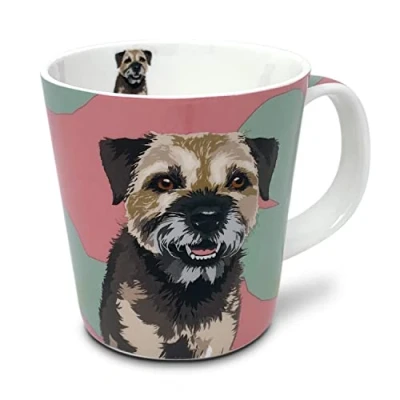 Image of Leslie Gerry Border Terrier Mug in Gift Box Fine Bone China Coffee Tea Cup