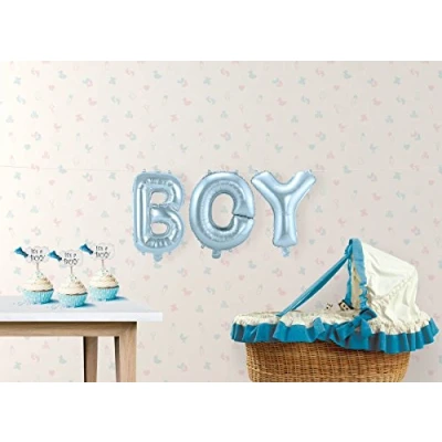 Image of Folat Baby Boy Foil Balloon Set Blue 36 cm