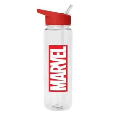 Image of Marvel Water Bottle (Logo Design) 700ml Plastic Bottle, Girls Boys Kids Gifts for Men, Women and Official Merchandise