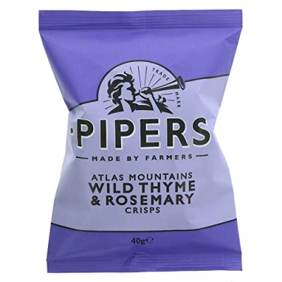 Image of Pipers Crisps Wild Thyme &amp; Rosemary 40g (Pack of 24)