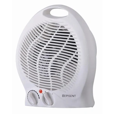 Image of EPISENT Portable Fan Heaters Heat Settings &amp; Adjustable Thermostat 2 1000/2000W Cool Air Function, Thermal Cut Out Device Power Indicator Light (Round Heater and Cooler)