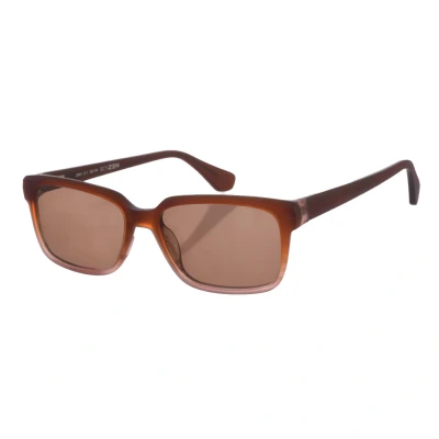 Image of Zen Unisex Z401 Square Shape Acetate Sunglasses Brown One Size