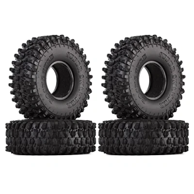 Image of INJORA 4PCS 1.9 RC Crawler Tyres Rubber Tire Wheel Tyre Set for 1/10 Car Axial SCX10 90047 III AXI03007 D90 D110 TF2 Tamiya CC01 TRX 4