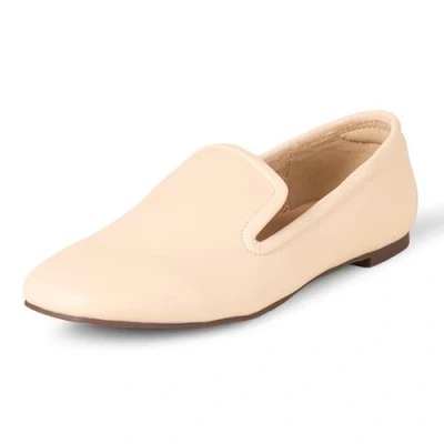 Image of Amazon Essentials Women&#039;s Soft Minimal Loafer, Pale Beige Faux Leather, 7 UK