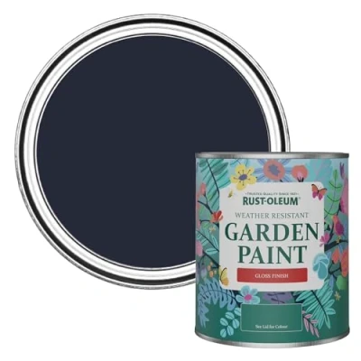 Image of Rust Oleum Blue Mould Resistant Garden Paint in Gloss Finish Odyssey 750ml