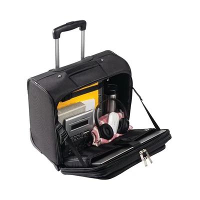 Image of Monolith Executive Business Laptop Overnight Case Wheeled with Telescopic Handle Black Ref 3005