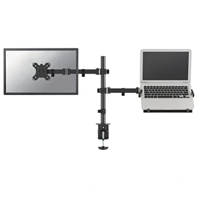 Image of Newstar FPMA D550NOTEBOOK Full Motion and Desk Mount (clamp) for 10 27&quot; Monitor Screen Laptop, Height Adjustable Black