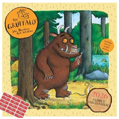 Image of The Gruffalo Calendar 2025 Family Organiser Wall Starts August 2024 17 Month with FREE Organising Stickers Included