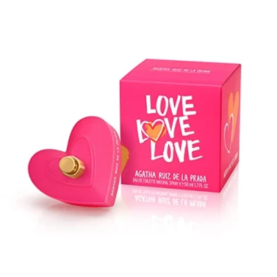 Image of Agatha Ruiz de la Prada Perfumes Love Love, Eau Toilette for Women Long Lasting Charming, Playful and Modern Fragance Fruity, Citrus Floral Notes Ideal Day Wear 50 ml