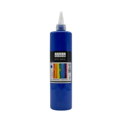 Image of Acrylic Paint 500 ml High Pigmented &amp; Opaque Paint, Artist Quality, Premium Colour Dark Blue (Prussian Blue)