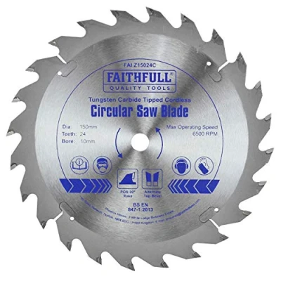 Image of Faithfull Z15024C Trim Saw Blade TCT 150 x 10 24 Tooth