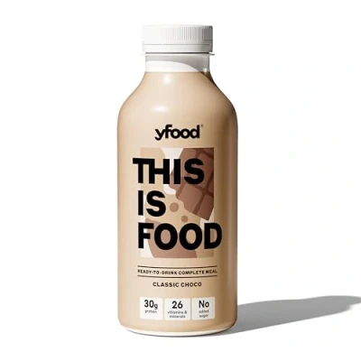 Image of yfood Classic Choco, tasty meal replacement, THIS IS FOOD drink, 34g of protein, 26 vitamins and mineral (12 x 500ml)