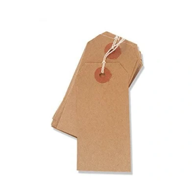 Image of 1000 Pack 120 x 60mm Brown Buff Strung Tags 977300