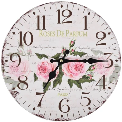 Image of vidaXL Vintage Wall Clock Flower 30 cm