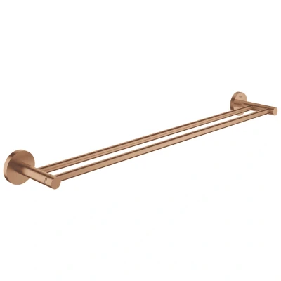 Image of Grohe Essentials Double Towel Rail Brushed Warm Sunset (40802DL1)