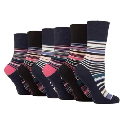 Image of 6 Pairs Gentle Grip Socks size UK 4 8 (6 X RH263)