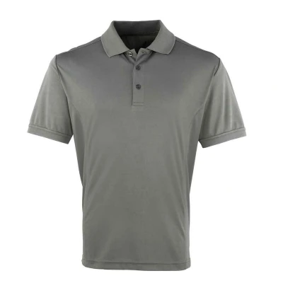 Image of Premier Mens Coolchecker Pique Polo Shirt (Dark Grey) Size 4XL