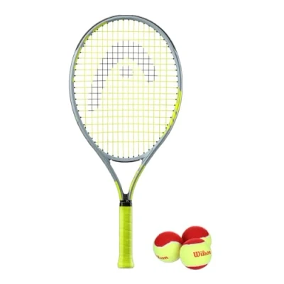 Image of HEAD Extreme Junior Tennis Racket, inc Protective Cover &amp; 3 Balls (Various Sizes) (19&quot;)