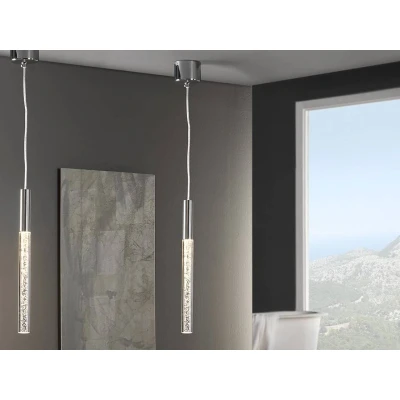 Image of Cosmo Integrated LED Ceiling Pendant Chrome Bubble Effect